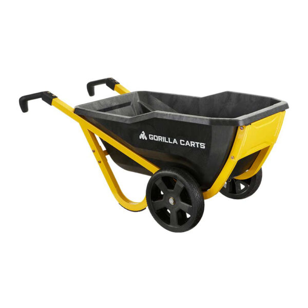 Gorilla Cart Yard Cart Wheelbarrow Polyethylene Bed 7 Cu. Ft. Capacity (GCR-7S) - Image 2