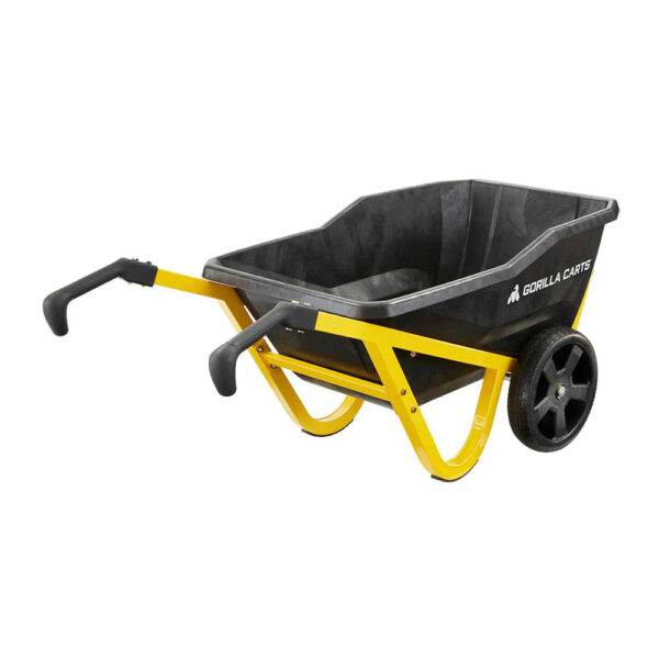 Gorilla Cart Yard Cart Wheelbarrow Polyethylene Bed 7 Cu. Ft. Capacity (GCR-7S) - Image 4