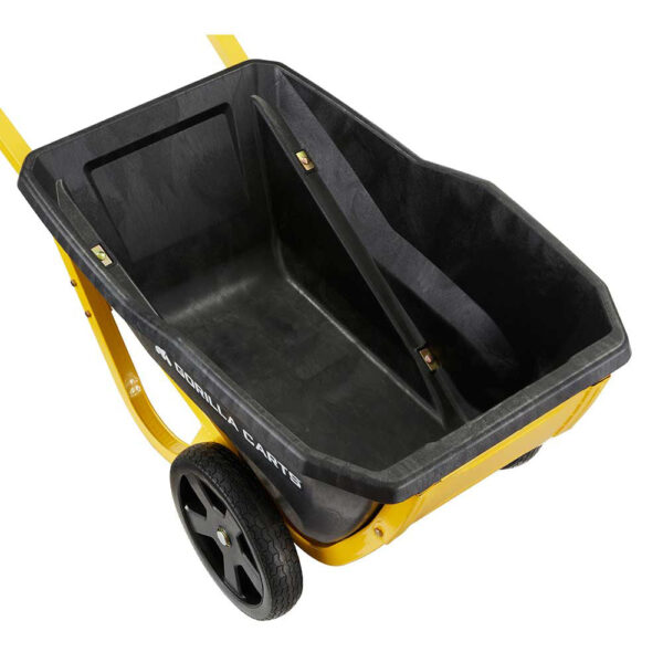 Gorilla Cart Yard Cart Wheelbarrow Polyethylene Bed 7 Cu. Ft. Capacity (GCR-7S) - Image 5