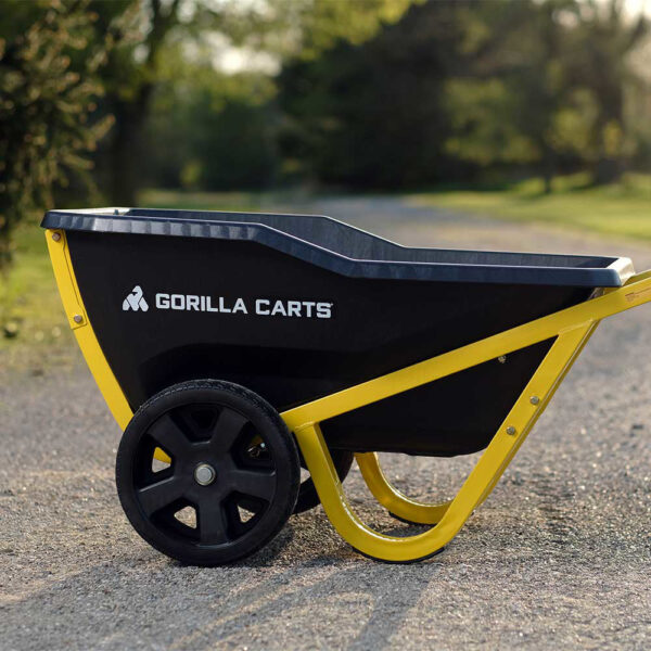 Gorilla Cart Yard Cart Wheelbarrow Polyethylene Bed 7 Cu. Ft. Capacity (GCR-7S) - Image 14