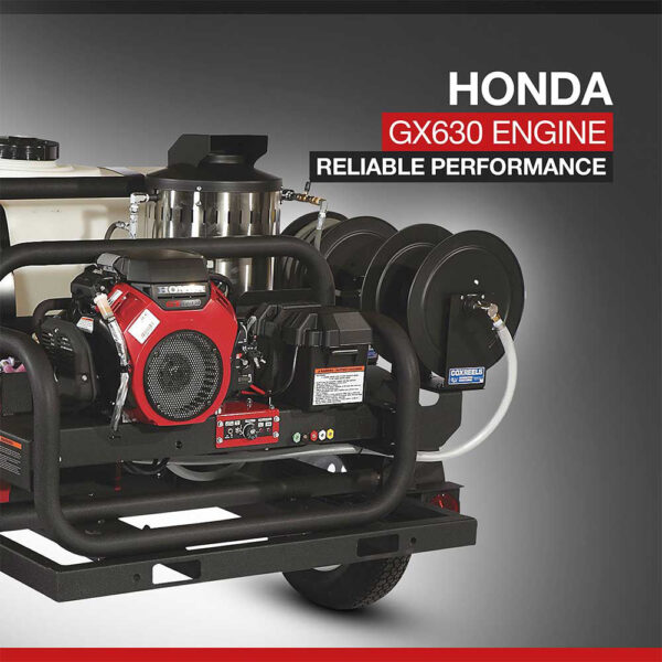 NorthStar® Trailer-Mounted Hot Water Commercial Pressure Washer, 4000 PSI, 4.0 GPM, Honda Engine, 200-Gal (157595) - Image 5