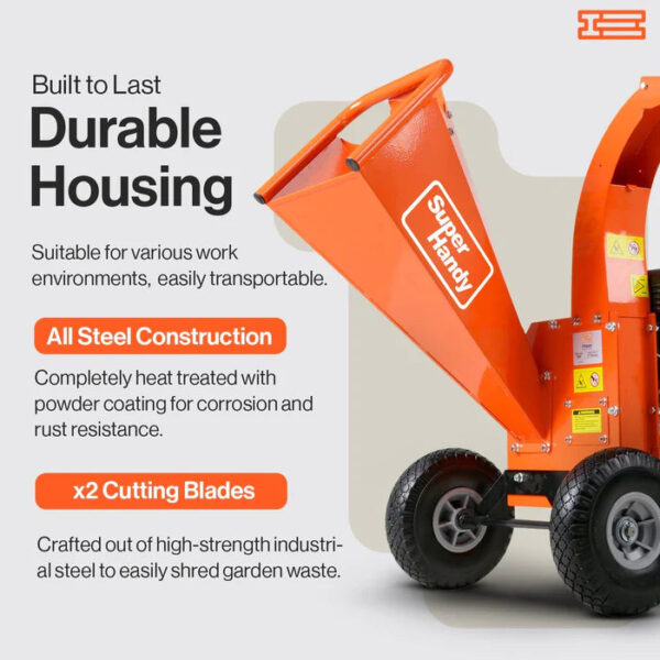 SuperHandy 3" Max Cutting - Compact Wood Chipper Shredder - 7HP Gas Engine (GUO035) - Image 16