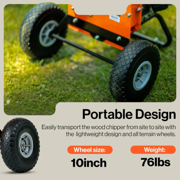 SuperHandy 3" Max Cutting - Compact Wood Chipper Shredder - 7HP Gas Engine (GUO035) - Image 13
