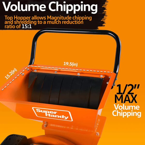 SuperHandy 3 in 1 Multi-Function Wood Chipper Mulcher 3" Max Capacity - 7HP (GUO019) - Image 3