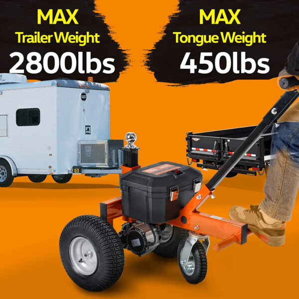 SuperHandy 800W 12V Electric Trailer Dolly 2" Ball Mount 2800 Capacity (GUO041) - Image 2