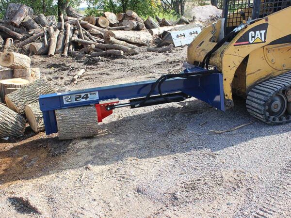 24 Ton Iron & Oak Upside Down Skid Steer Log Splitter Attachment (SMH2419) - Image 8