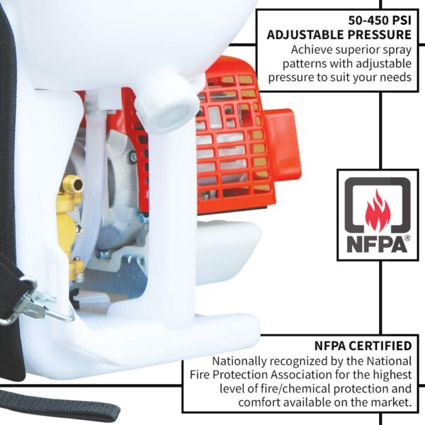 5 Gallon Gas Power Backpack Sprayer by TOMAHAWK® with Twin Tip Nozzle for Pesticides (TPS25) - Image 5