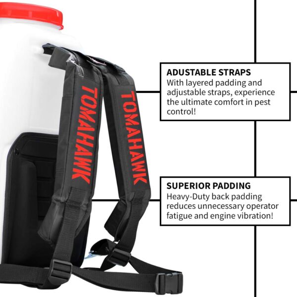 5 Gallon Gas Power Backpack Sprayer by TOMAHAWK® with Twin Tip Nozzle for Pesticides (TPS25) - Image 2