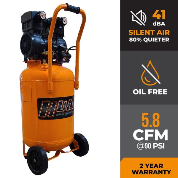 EMAX Hulk Portable "Silent" Air Compressor 8.39 CFM 20 Gallon W/ 2HP, 115V, 14.5AMP Motor (HP02P020SS) - Image 2