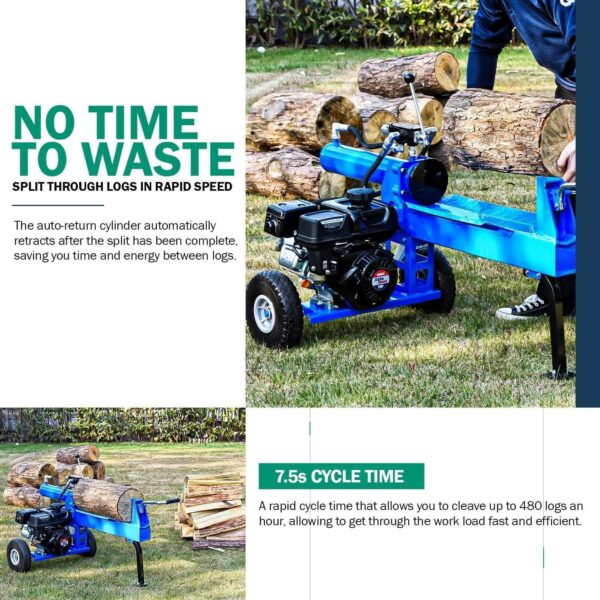 Landworks 20 Ton 7HP 209 CC Gas Powered Log Splitter (GUO079) - Image 5