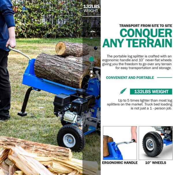 Landworks 20 Ton 7HP 209 CC Gas Powered Log Splitter (GUO079) - Image 8