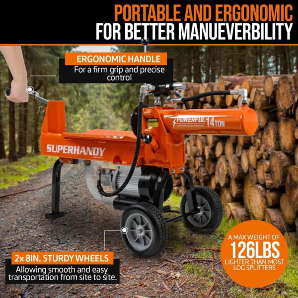 SuperHandy 14 Ton 120V Electric Log Splitter (GUO084) - Image 3